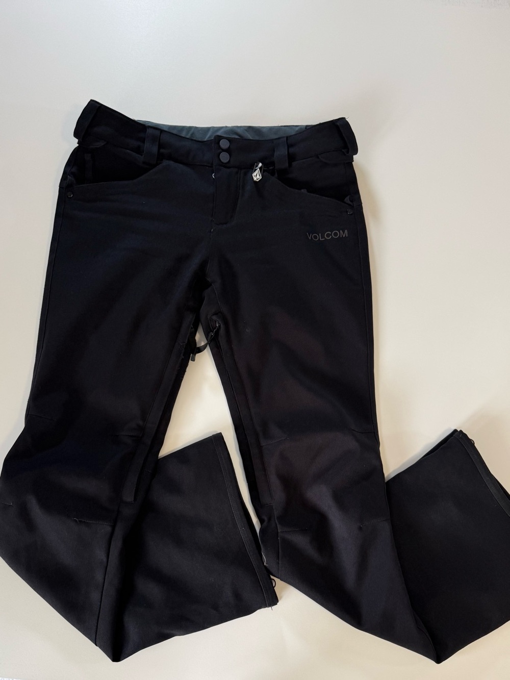 Volcom Species Stretch Snowboard Pants Black Slim Fit Women’s Size Small